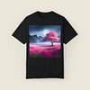 Moonlight Cherry Blossoms Unisex Garment-Dyed T-shirt