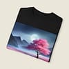 Moonlight Cherry Blossoms Unisex Garment-Dyed T-shirt - Image 3