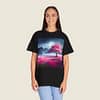 Moonlight Cherry Blossoms Unisex Garment-Dyed T-shirt - Image 5
