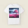 Moonlight Cherry Blossoms Unisex Garment-Dyed T-shirt - Image 14