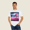 Moonlight Cherry Blossoms Unisex Garment-Dyed T-shirt - Image 17