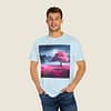 Moonlight Cherry Blossoms Unisex Garment-Dyed T-shirt - Image 30