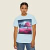 Moonlight Cherry Blossoms Unisex Garment-Dyed T-shirt - Image 32