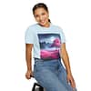 Moonlight Cherry Blossoms Unisex Garment-Dyed T-shirt - Image 35