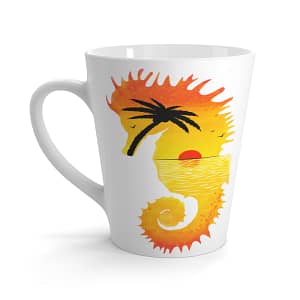 Sunset Seahorse Latte Mug