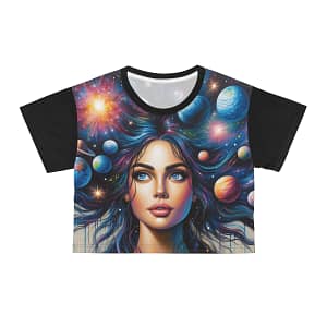 Galaxy Dreams Crop Tee (AOP)