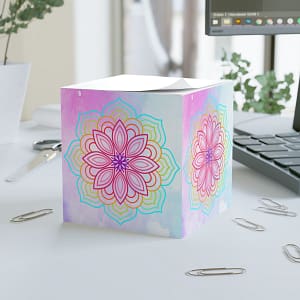 Bright Mandala Note Cube