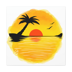 Island Sunset Canvas Gallery Wraps