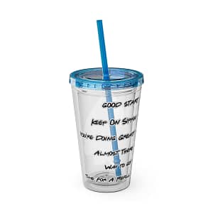 Water Tracking Sunsplash Tumbler with Straw, 16oz